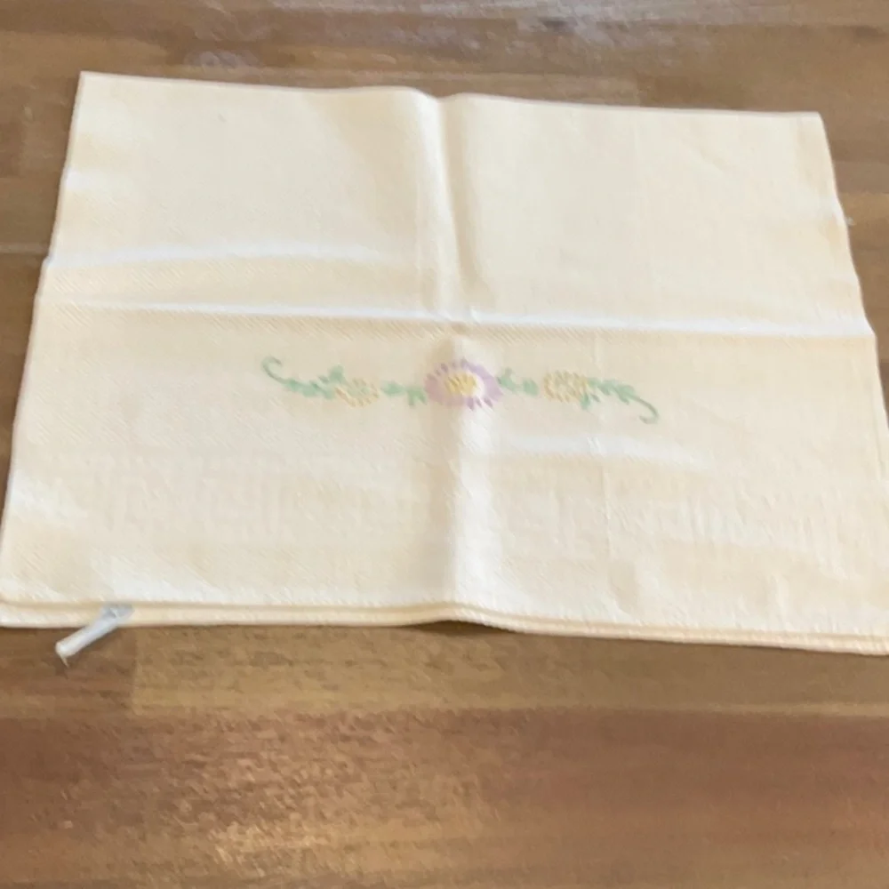Cream Embroidered Towel